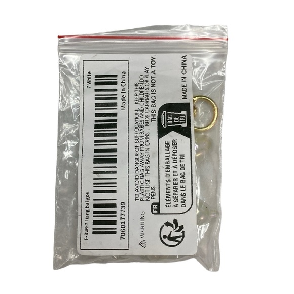 White Iridescent Multichrome Balloon Dog Bag Charm Keychain - Picture 10 of 10